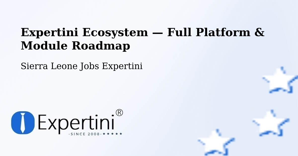 Expertini Ecosystem — Full Platform & Module Roadmap – Bumpe
