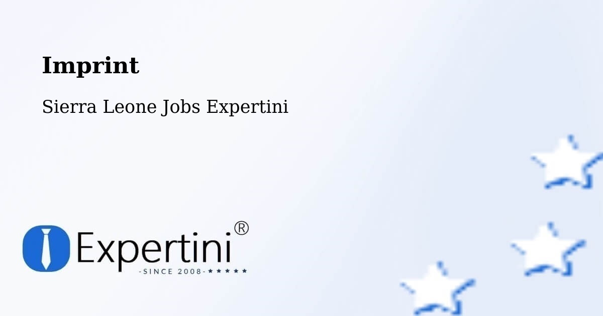 Imprint – Bumpe - Sierra Leone Jobs Expertini